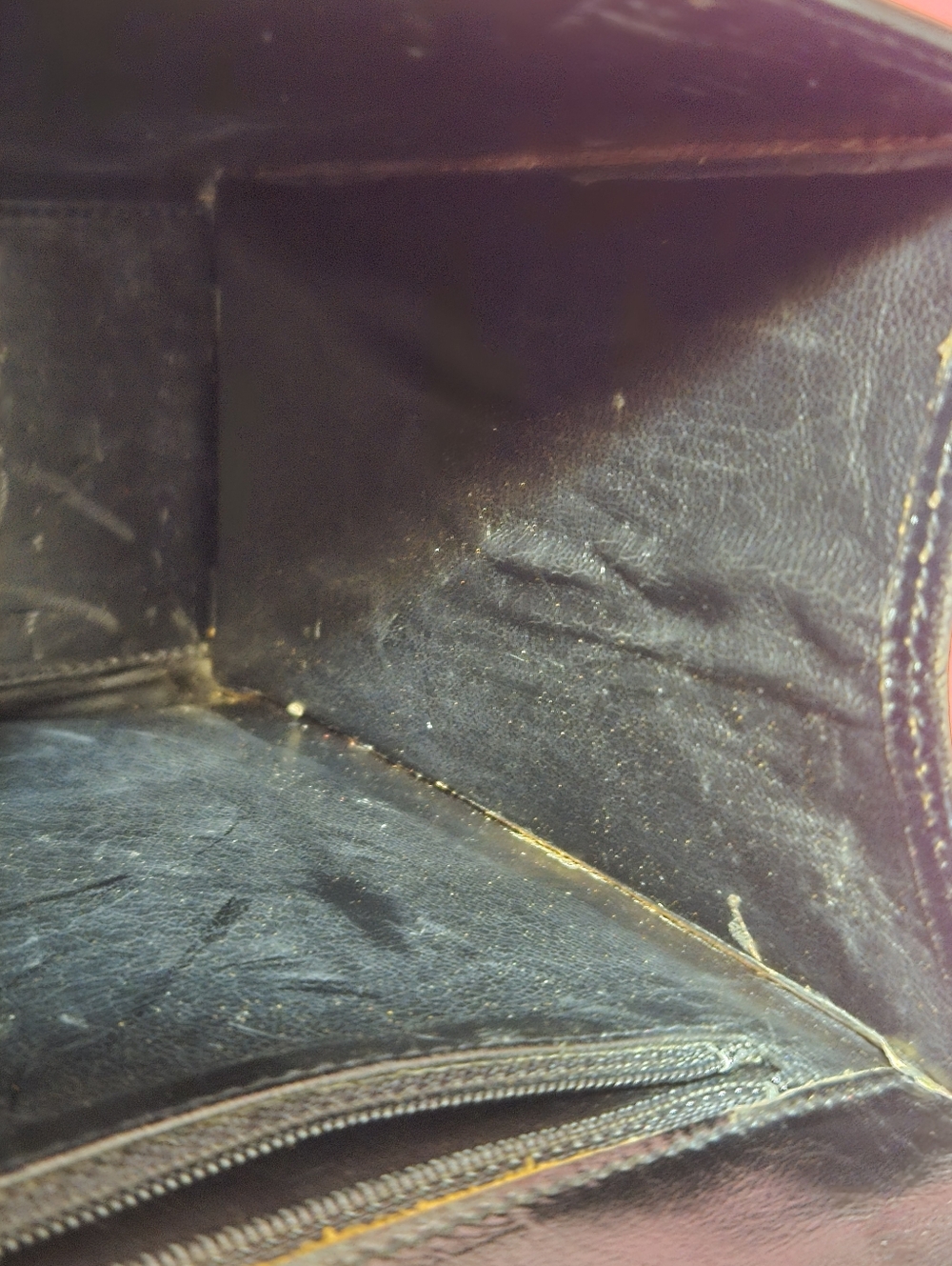Vintage Bally Black Leather Top-Handle Bag With Strap. - Picture 13 of 16